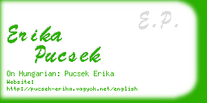 erika pucsek business card